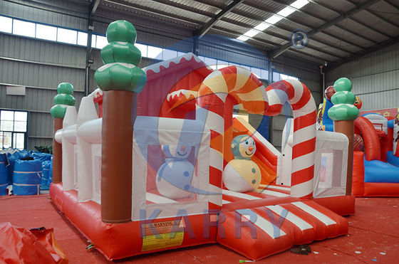 Kerstboom Combo Bouncy Slide opblaasbare kasteel glijder voor buiten speeltuin plezier
