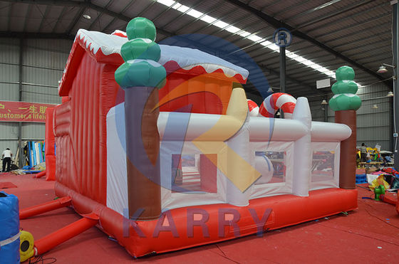 Kerstboom Combo Bouncy Slide opblaasbare kasteel glijder voor buiten speeltuin plezier