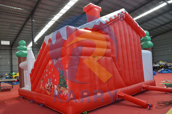 Kerstboom Combo Bouncy Slide opblaasbare kasteel glijder voor buiten speeltuin plezier
