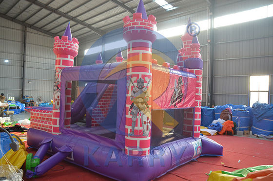 Unisex opblaasbare prinses Knight springhuis met glijbaan en reparatie kit inbegrepen