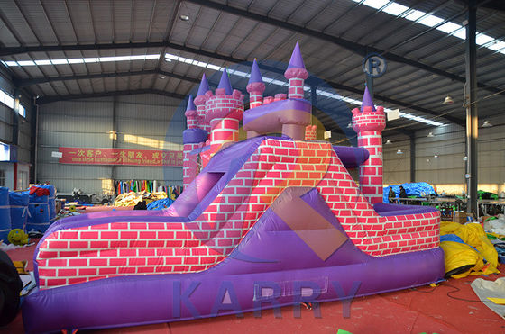 Unisex opblaasbare prinses Knight springhuis met glijbaan en reparatie kit inbegrepen