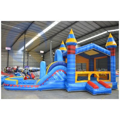 Unisex opblaasbaar springhuis met glijbaan en zwembad combinatie De ultieme feestapparatuur