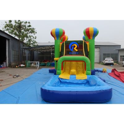 Opblaasbare uitschuiver glijbaan Combo Romantische ballon ontwerp voor springen en zwemmen Plezier