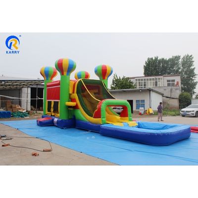 Opblaasbare uitschuiver glijbaan Combo Romantische ballon ontwerp voor springen en zwemmen Plezier