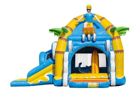 Unisex zomer waterpark opblaasbaar springhuis met glij- en springkasteel spel
