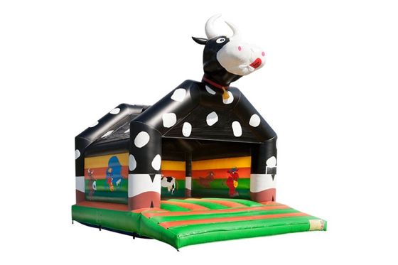 Opblaasbaar kasteel Commercieel springkasteel met glij- en springkasteel Eenhoorn