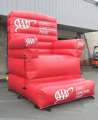 Leeftijd 14 jaar en ouder zachte opblaasbare pvc stoel sofa met logo printing op maat