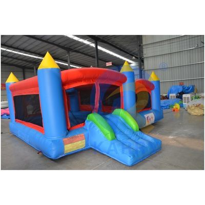 0.55mm PVC Tarpaulin Kids opblaasbare uitsmijter springhuis met glij- en springkasteel