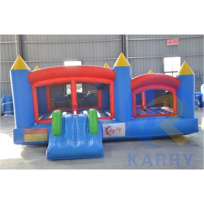0.55mm PVC Tarpaulin Kids opblaasbare uitsmijter springhuis met glij- en springkasteel