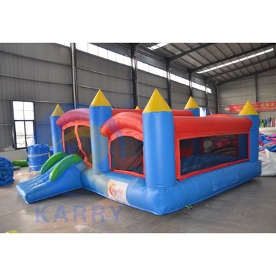 0.55mm PVC Tarpaulin Kids opblaasbare uitsmijter springhuis met glij- en springkasteel