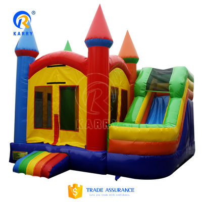 Zomerzwemspelen Mini opblaasbaar kasteel met water glijblazer Combo PVC-materiaal