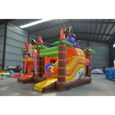 Draagbaar kasteel opblaasbaar springhuis met obstakelbaan en glijbaan Octopus Design