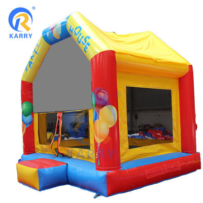Buitenopblaasbaar springhuis met waterslide