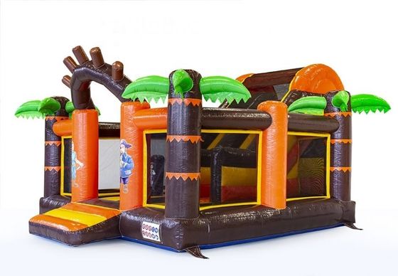 Unisex piratenschip opblaasbaar springkasteel glijbaan combo voor kinderen buiten speeltuin