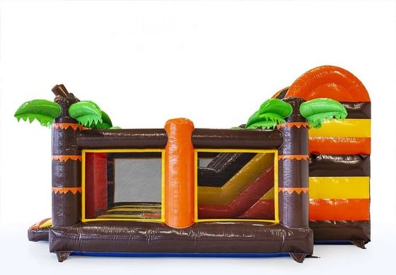 Unisex piratenschip opblaasbaar springkasteel glijbaan combo voor kinderen buiten speeltuin