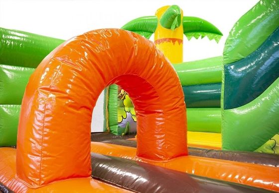 Interactief kinderspeelgoed spel Hawaiian Style Palmboom Bouncy Jumping House met waterslide