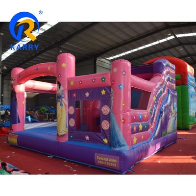 Circus thema opblaasbare springkasteel glijcombo voor springen plezier maximale capaciteit 100-500kg
