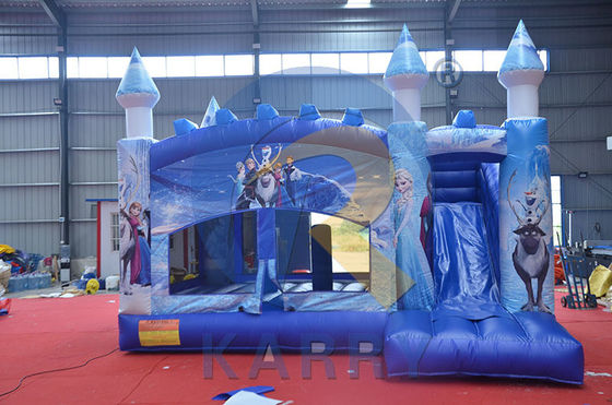 Circus thema opblaasbare springkasteel glijcombo voor springen plezier maximale capaciteit 100-500kg