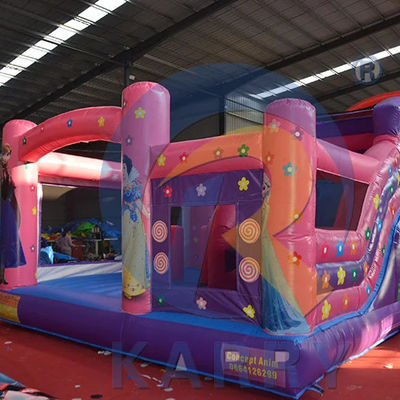 Direct verkopen Roze Prinses opblaasbaar kasteel springend springhuis voor kinderen vermaak