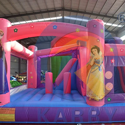 Prinses Roze opblaasbare springhuizen Combo voor feestverhuur Express verzending