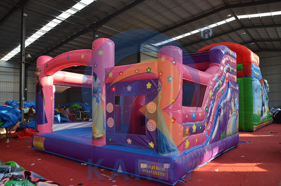 Prinses Roze opblaasbare springhuizen Combo voor feestverhuur Express verzending