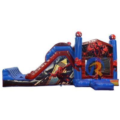 Unisex Spiderman wateropblaasbare uitschuiver glijcombo met natte/droge optie