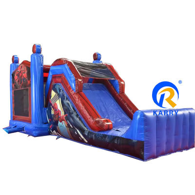 Features PORTABLE Spider-Man opblaasbaar springhuis met glijbaan en springkasteel