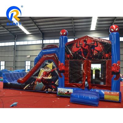 Features PORTABLE Spider-Man opblaasbaar springhuis met glijbaan en springkasteel