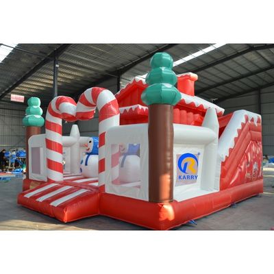 Outdoor Merry Christmas Theme Tree Kasteel Opblaasbaar Bounce House voor kinderen en volwassenen