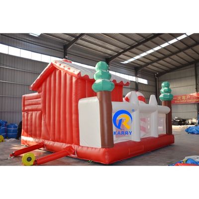 Outdoor Merry Christmas Theme Tree Kasteel Opblaasbaar Bounce House voor kinderen en volwassenen