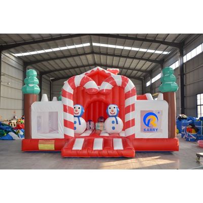 Outdoor Merry Christmas Theme Tree Kasteel Opblaasbaar Bounce House voor kinderen en volwassenen