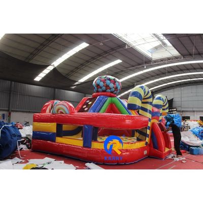 Commerciële opblaasbare uitsmijter Indoor en Outdoor Entertainment met heerlijke snoep thema