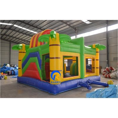 Aanpassen Accepteerde Cartoon Lion PVC opblaasbare uitschuiver glijcombo voor kinderspel