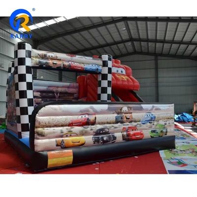 5*5m Rode Racerauto Combo Kasteel Glijden Opblaasbare Bouncy Bouncer Combo en Efficiëntie
