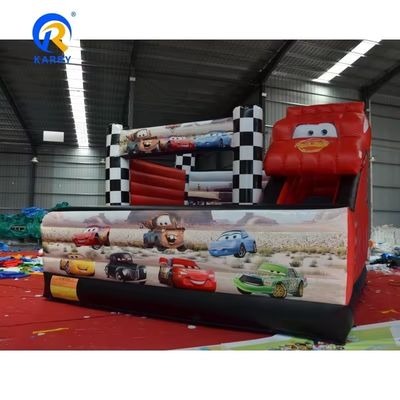 5*5m Rode Racerauto Combo Kasteel Glijden Opblaasbare Bouncy Bouncer Combo en Efficiëntie