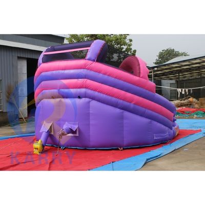 Roze LOL thema opblaasbaar kasteel springend Commercieel Combo Bounce House met glijbaan