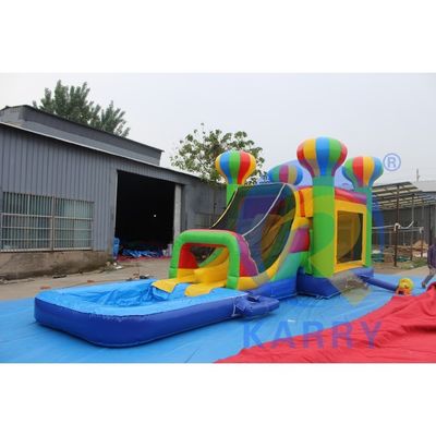 Opblaasbare kasteel glijbaan combinatie voor feest Plezier leeftijdsbereik 14 jaar op PVC-doek