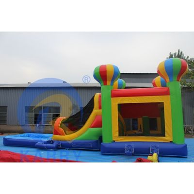Opblaasbare kasteel glijbaan combinatie voor feest Plezier leeftijdsbereik 14 jaar op PVC-doek