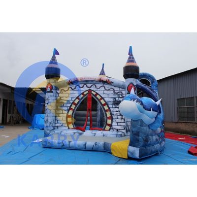 Accessoires Repair Kits opgenomen in Trend 3D Blauwe Draak opblaasbaar kasteel met glijbaan