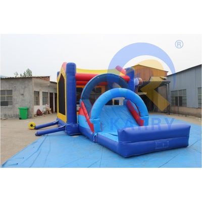 Draagbaar PVC Basketbal Vermaakpark Springend Bouncy Castle met glijbaan 14 jaar op