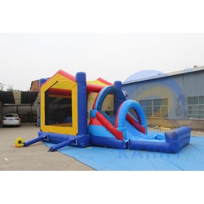 Draagbaar PVC Basketbal Vermaakpark Springend Bouncy Castle met glijbaan 14 jaar op