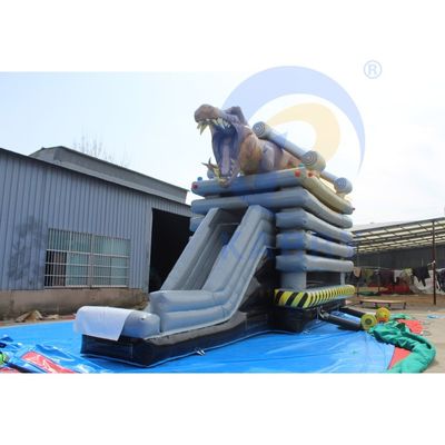 CE-normen opblaasbaar kasteel springcombo springhuis met glijbaan en waterglijbaan