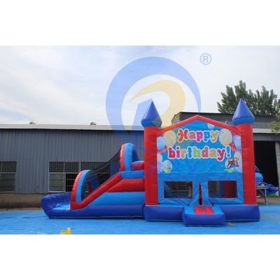 Unisex opblaasbaar kasteel springend Commercieel Combo Bounce House met obstakelslide