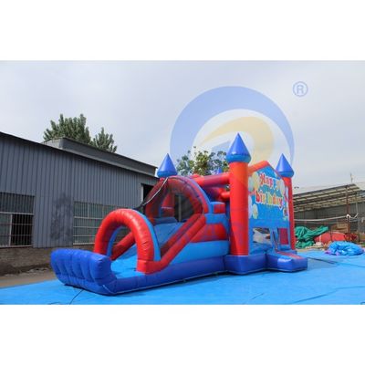 Unisex opblaasbaar kasteel springend Commercieel Combo Bounce House met obstakelslide