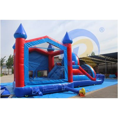 Unisex opblaasbaar kasteel springend Commercieel Combo Bounce House met obstakelslide