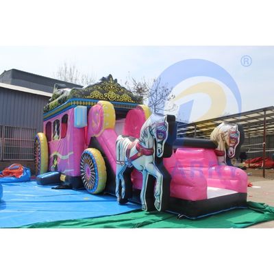 Draagbare en duurzame opblaasbare springkasten Achtertuin Trampolines Springhuis