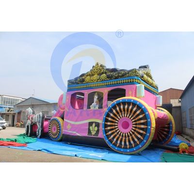 Draagbare en duurzame opblaasbare springkasten Achtertuin Trampolines Springhuis