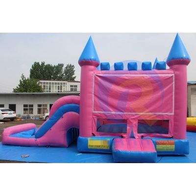 Karry Yellow PVC opblaasbare uitsmijter met glijbaan Commercial Combo Jumping Castle