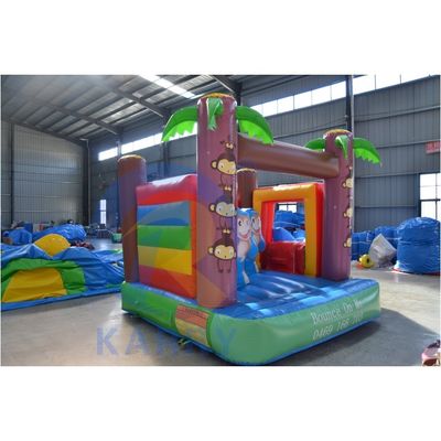 Cartoon Little Monkey Mini opblaasbaar kasteel glijbaan combinatie voor binnen spelen