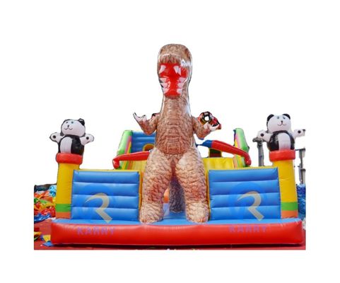 Feestelijkheden Dinosaurus Spider-Man Panda Combinatie Opblaasbaar Springkasteel met glijbaan